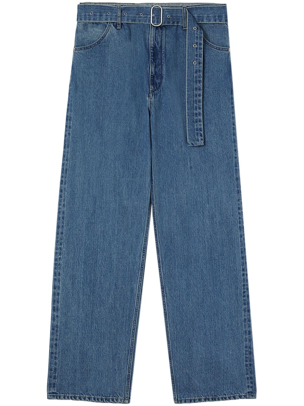 Maison-Kitsune Jil Sander loose-fit Belted Jeans Blue Men Regular & Straight-Leg Jeans