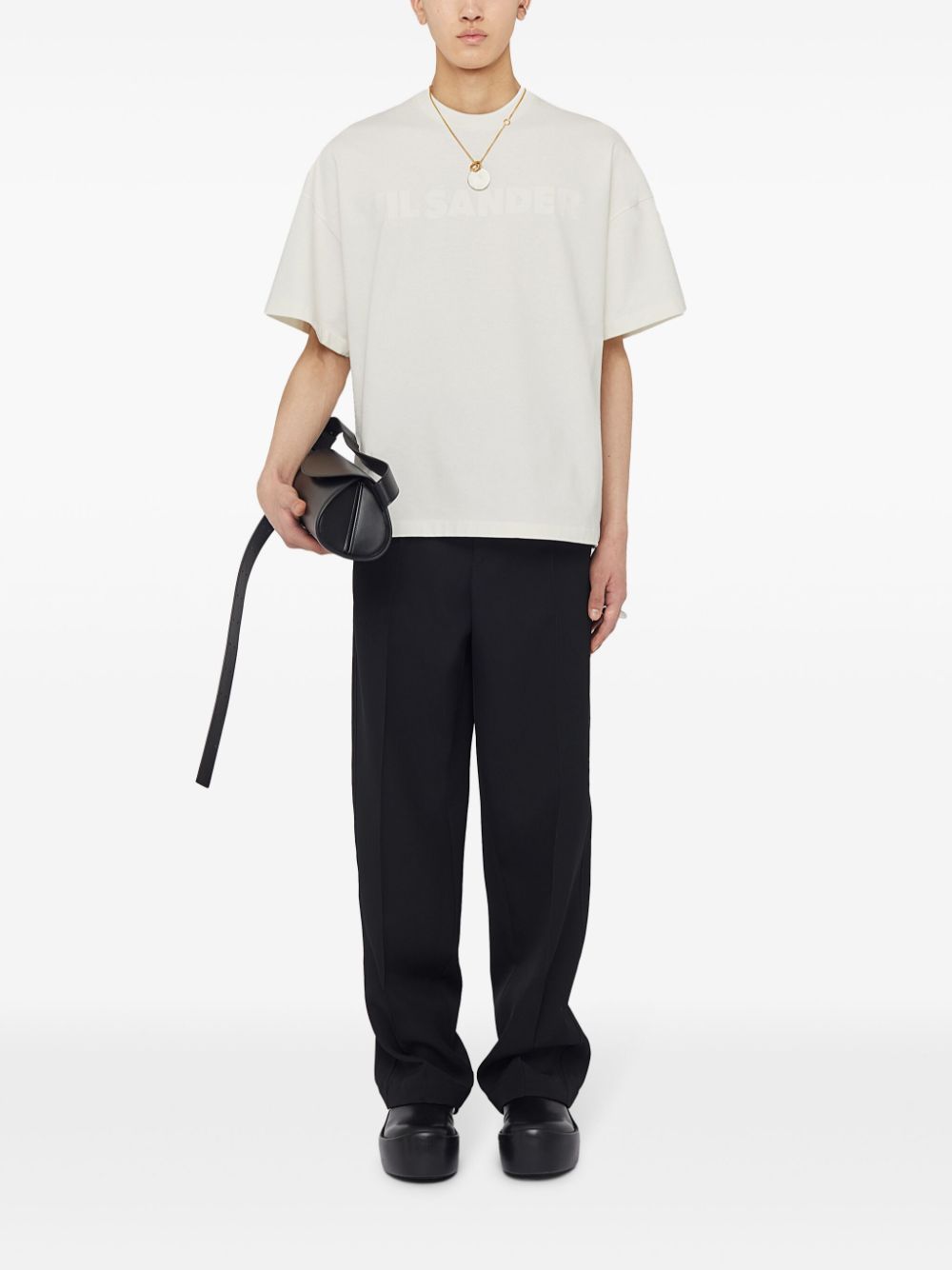 Men T-Shirts Maison-Kitsune Jil Sander logo-print T-shirt White