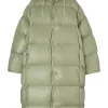 Men Down Coats Maison-Kitsune Jil Sander Hooded Padded Coat Green