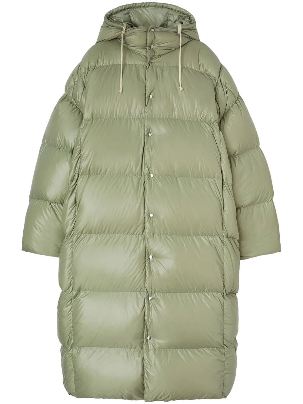 Men Down Coats Maison-Kitsune Jil Sander Hooded Padded Coat Green