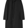 Maison-Kitsune Jil Sander buttoned-up midi-coat Black Men Single Breasted Coats