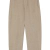 Jil Sander logo-patch Wool Tapered Trousers Neutrals Maison-Kitsune Men Tapered Pants