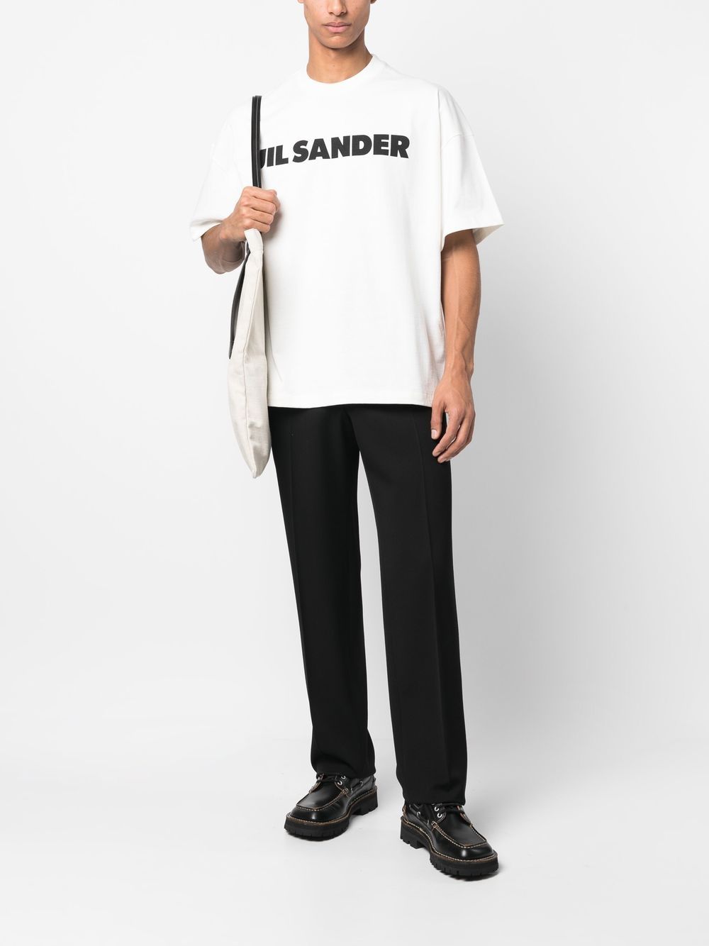 Jil Sander logo-print Cotton T-shirt White Men T-Shirts Maison-Kitsune