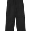 Men Wide Leg Pants Maison-Kitsune Jil Sander wide-leg Wool Trousers Black