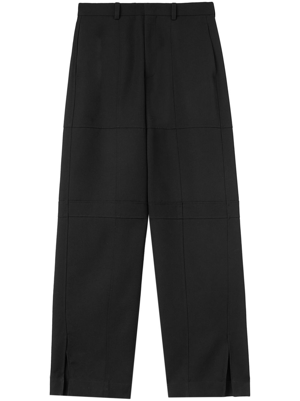 Men Wide Leg Pants Maison-Kitsune Jil Sander wide-leg Wool Trousers Black