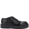 Maison-Kitsune Jil Sander chunky-sole Leather Derby Shoes Black Men Derby Shoes