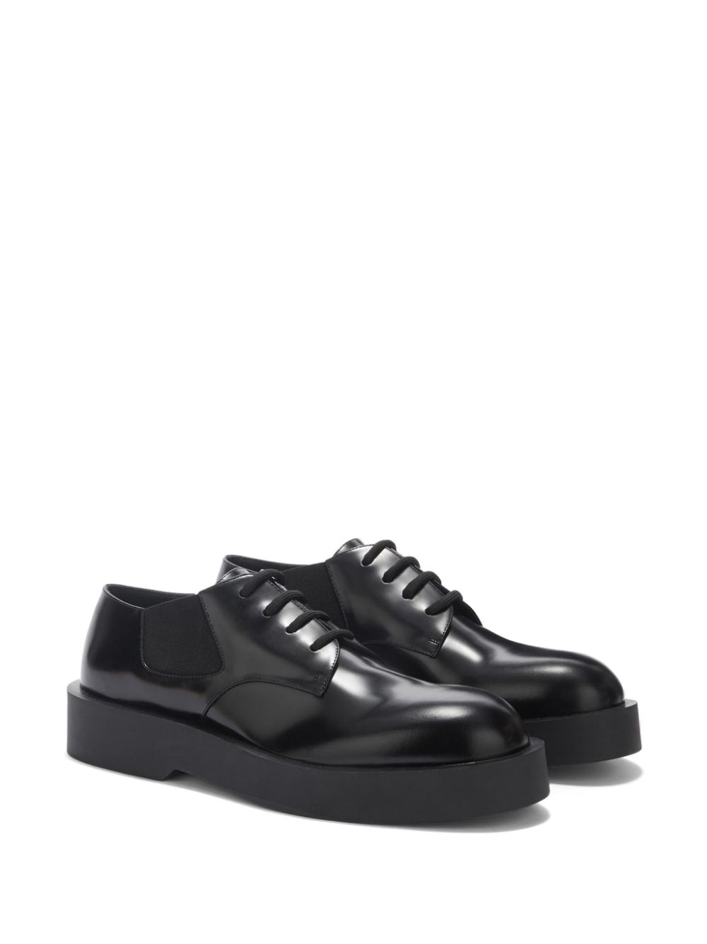 Maison-Kitsune Jil Sander chunky-sole Leather Derby Shoes Black Men Derby Shoes