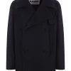 Jil Sander Kaban Wool Coat Black Maison-Kitsune Men Double Breasted Coats