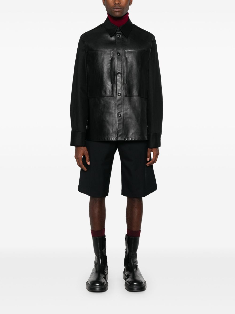 Jil Sander Sea Island Denim Shirt Black Men Shirts Maison-Kitsune