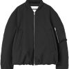 Maison-Kitsune Jil Sander Padded zip-up Bomber Jacket Black Men Bomber Jackets