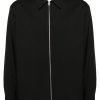 Maison-Kitsune Shirts Men Jil Sander zip-up Shirt Black