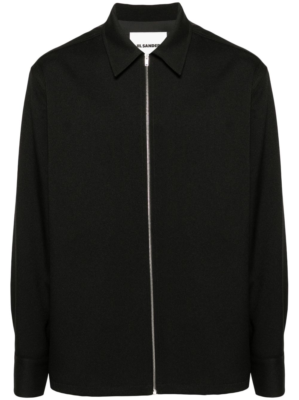 Maison-Kitsune Shirts Men Jil Sander zip-up Shirt Black