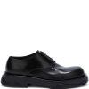 Maison-Kitsune Jil Sander round-toe Leather Derby Shoes Black Men Derby Shoes