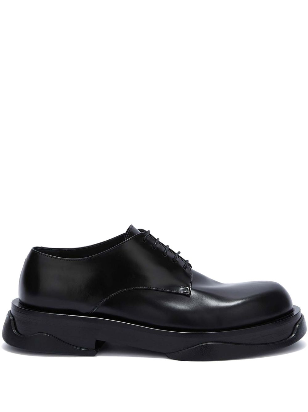 Maison-Kitsune Jil Sander round-toe Leather Derby Shoes Black Men Derby Shoes