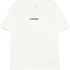 Maison-Kitsune Jil Sander logo-print T-shirt Neutrals Men T-Shirts