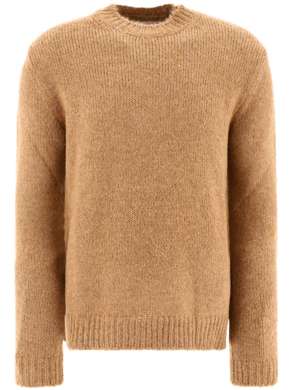 Jil Sander Crew Neck Wool Jumper Brown Men Knitted Sweaters Maison-Kitsune