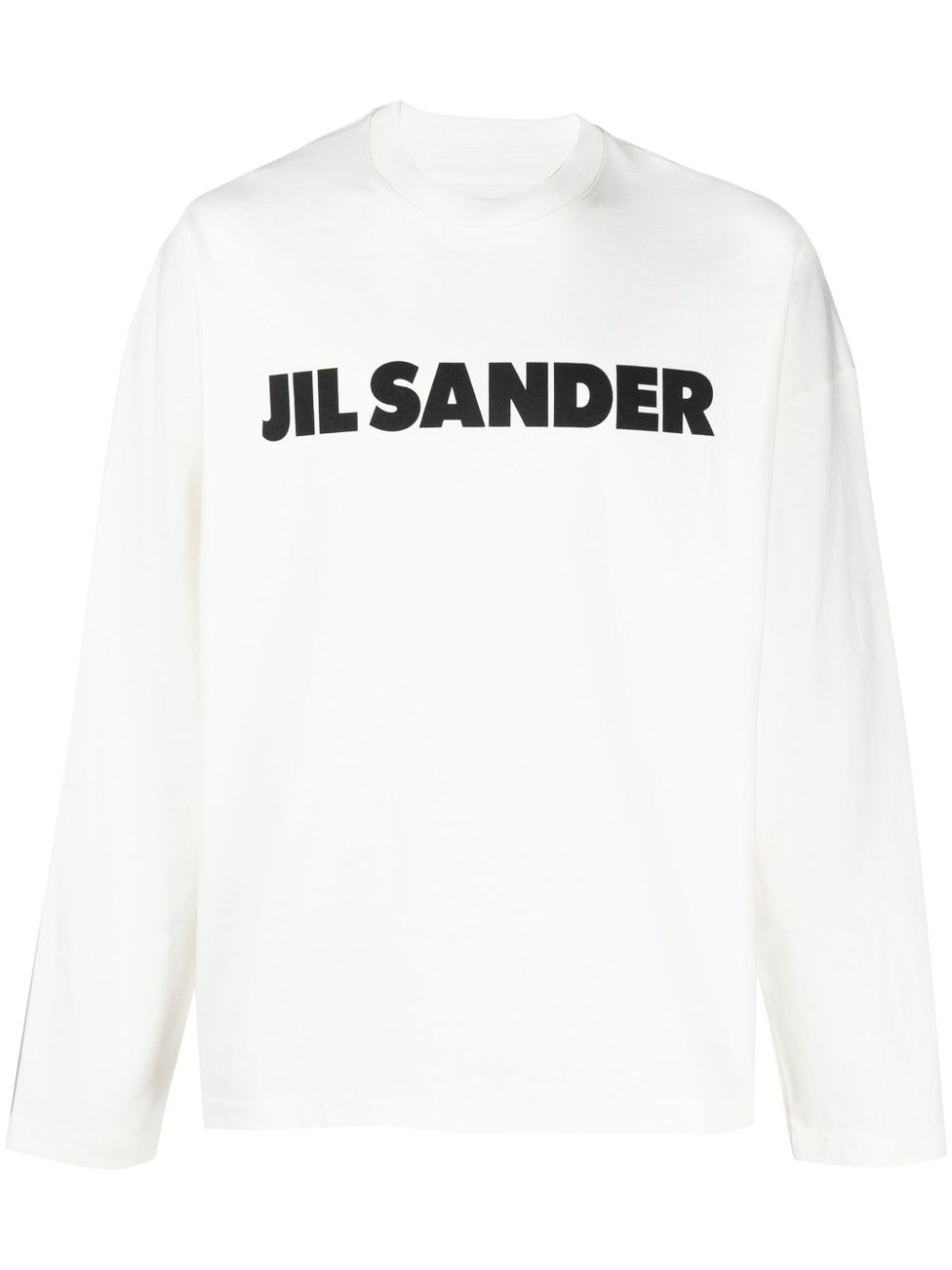Maison-Kitsune Sweatshirts Men Jil Sander logo-print Cotton Sweatshirt White