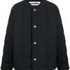 Men Down Jackets Maison-Kitsune Jil Sander single-breasted Padded Jacket Black