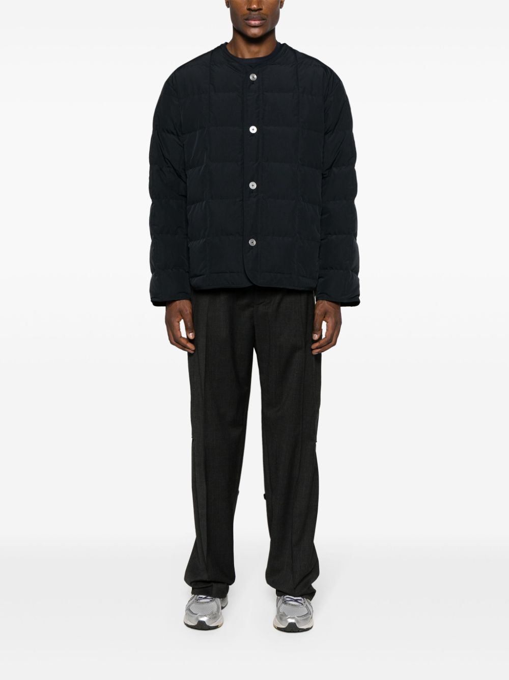 Men Down Jackets Maison-Kitsune Jil Sander single-breasted Padded Jacket Black