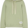 Maison-Kitsune Hoodies Men Jil Sander logo-appliqué Cotton Hoodie Green