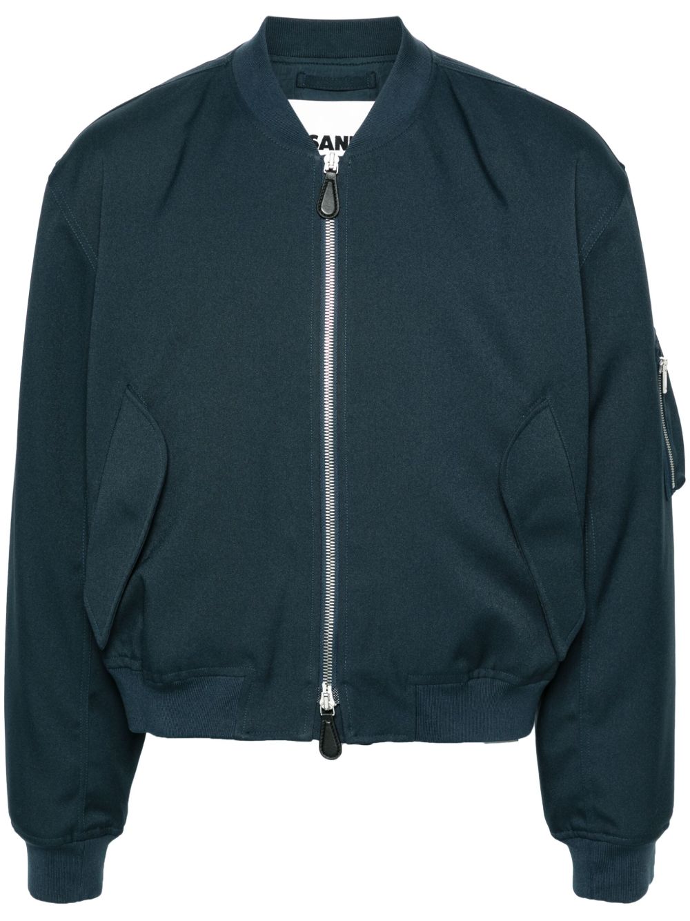 Jil Sander gabardine-weave Bomber Jacket Blue Men Bomber Jackets Maison-Kitsune