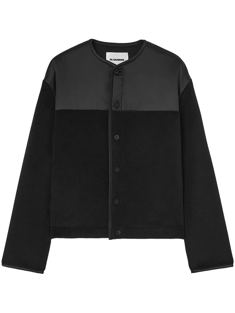 Maison-Kitsune Lightweight Jackets Men Jil Sander Fleece Wool Jacket Black