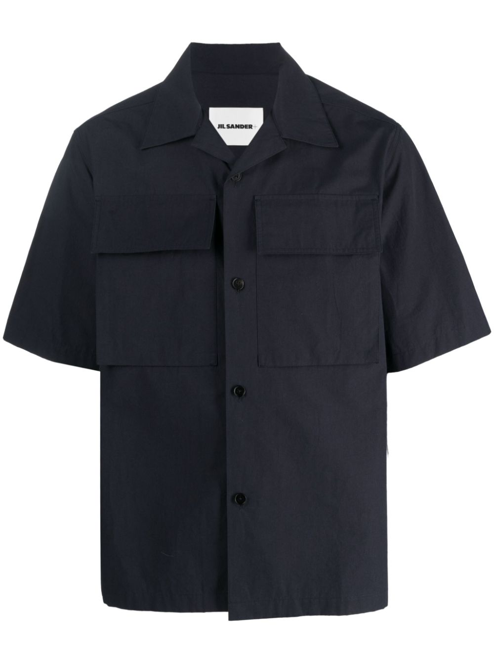 Jil Sander short-sleeve Cotton Shirt Blue Men Shirts Maison-Kitsune