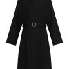 Men Trench Coats Maison-Kitsune Jil Sander Wool Trench Coat Black