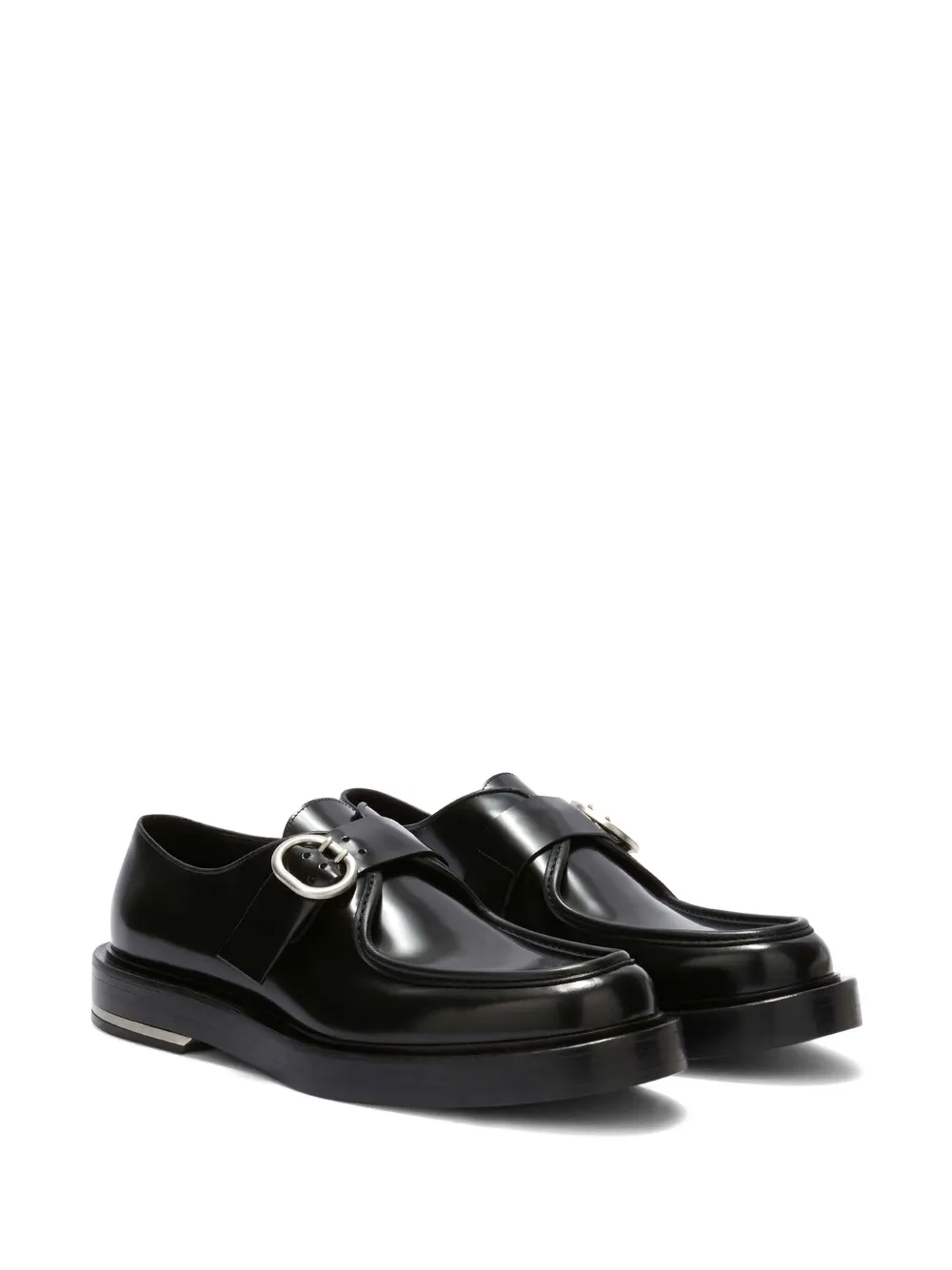 Maison-Kitsune Jil Sander Leather Loafers Black Men Loafers
