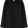 Men Shirt Jackets Maison-Kitsune Jil Sander Wool Shirt Jacket Black