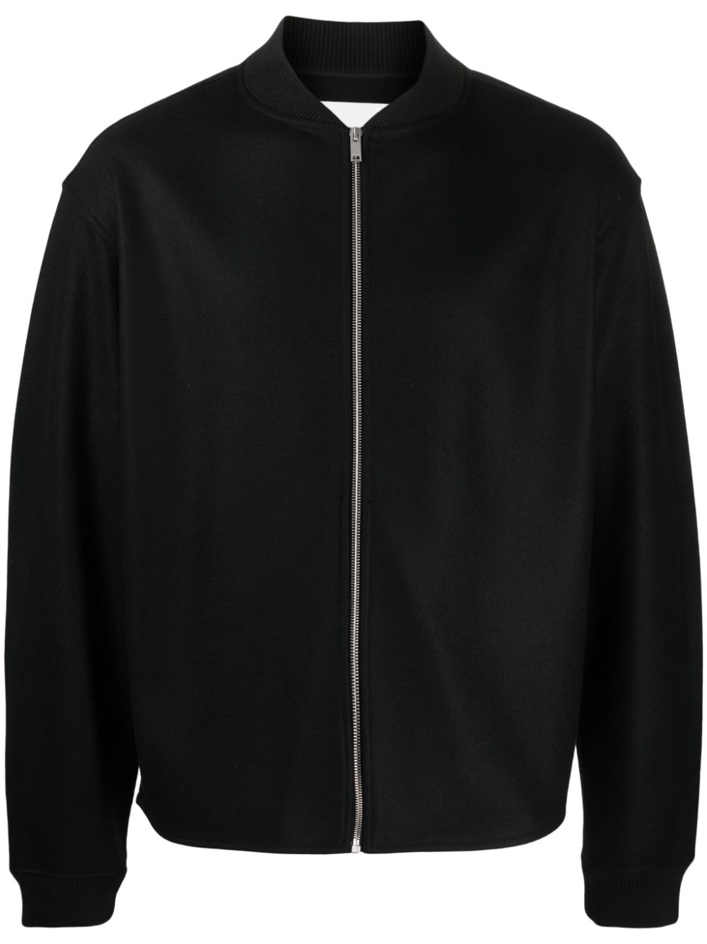 Jil Sander band-collar Wool Bomber Jacket Black Maison-Kitsune Men Bomber Jackets