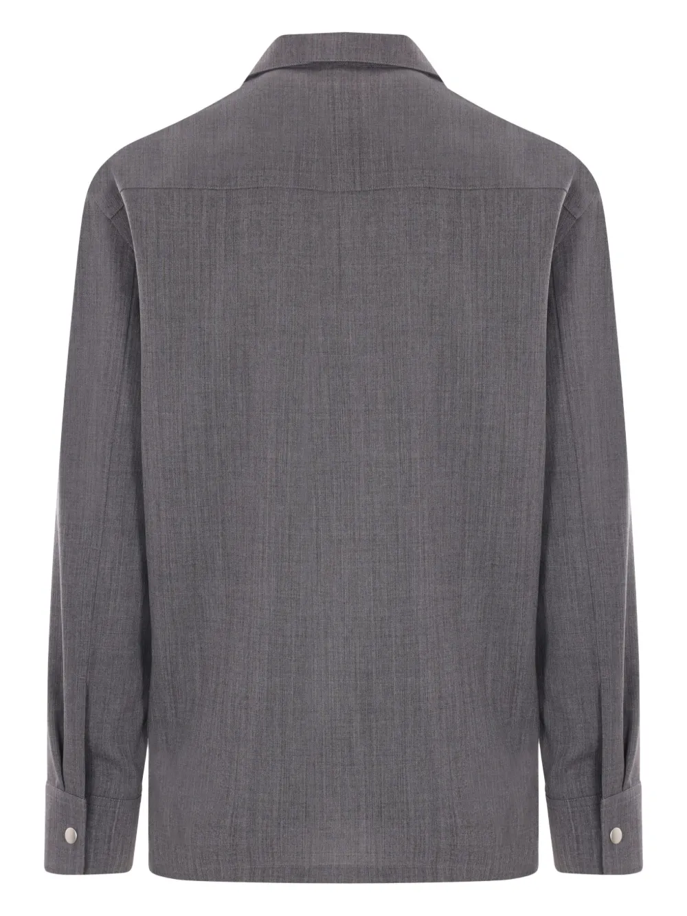 Jil Sander Wool Shirt Jacket Grey Men Shirt Jackets Maison-Kitsune