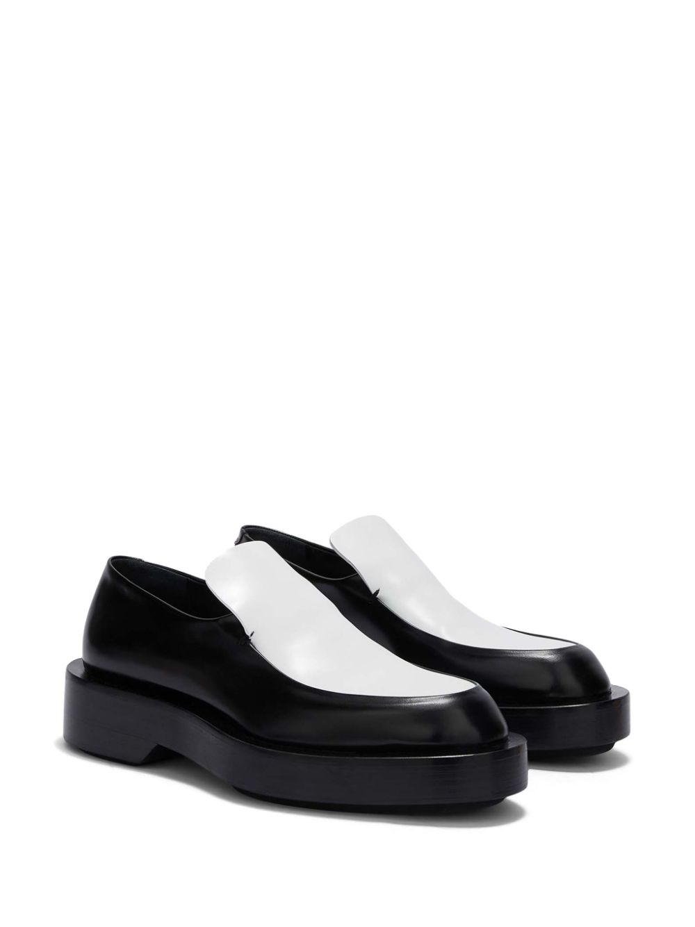 Jil Sander Polished Leather Loafers White Maison-Kitsune Men Loafers