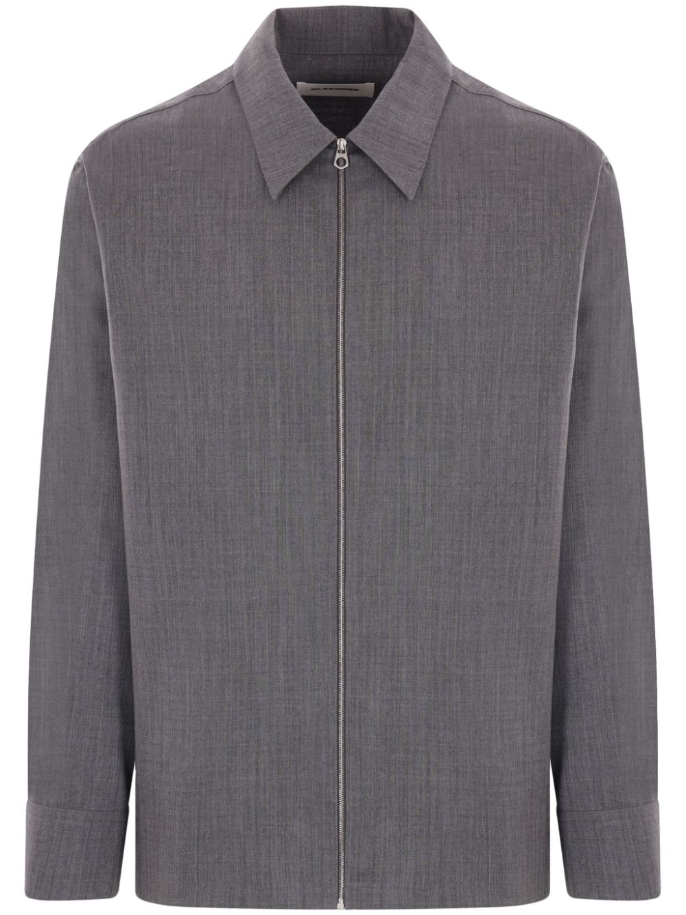 Jil Sander Wool Shirt Jacket Grey Men Shirt Jackets Maison-Kitsune