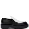 Jil Sander Polished Leather Loafers White Maison-Kitsune Men Loafers