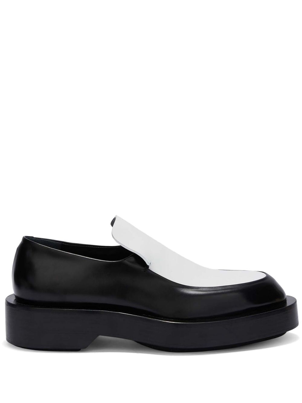 Jil Sander Polished Leather Loafers White Maison-Kitsune Men Loafers