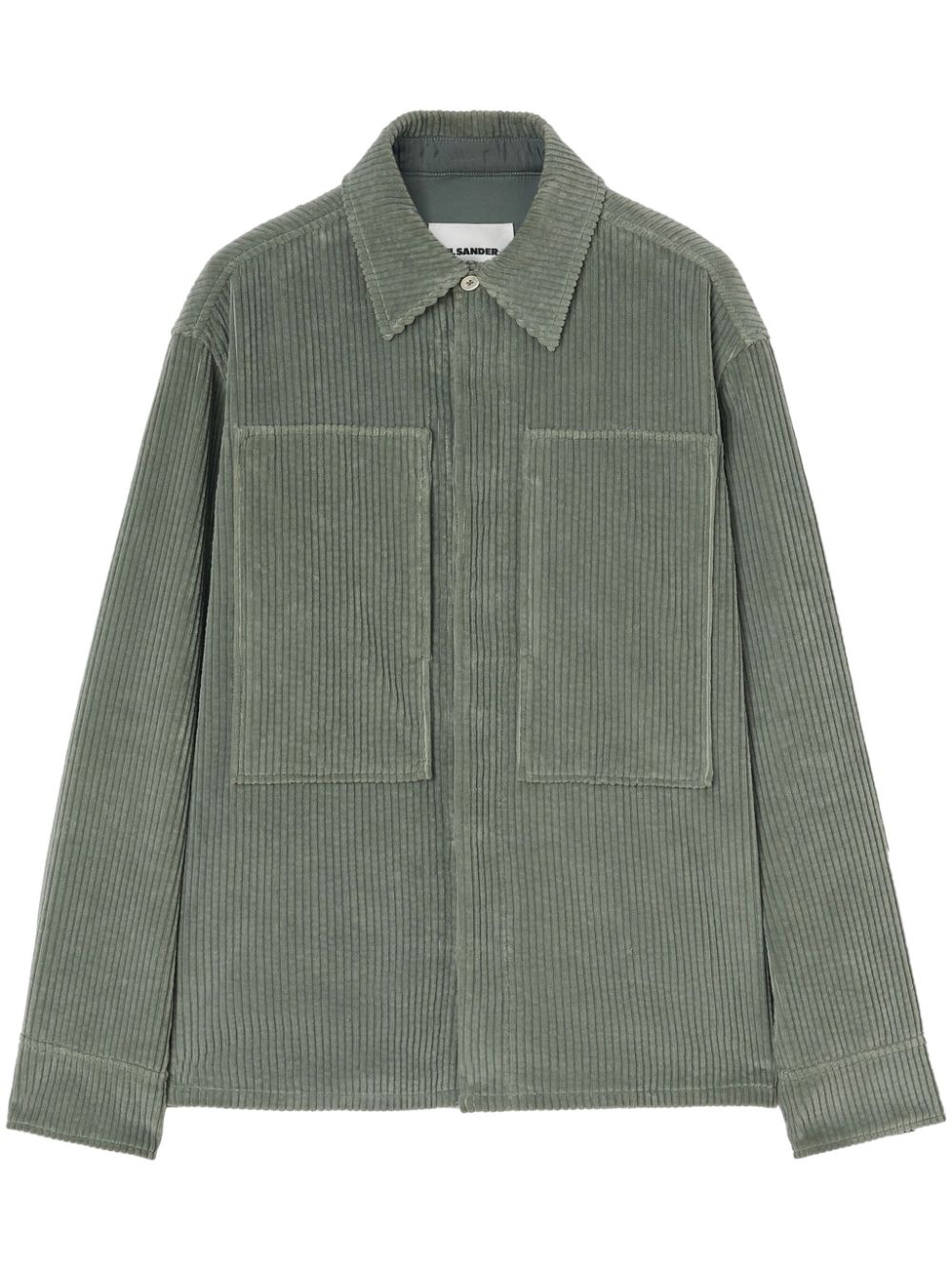 Men Shirts Maison-Kitsune Jil Sander drop-shoulder Corduroy Shirt Grey