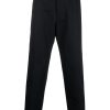 Jil Sander straight-leg Cotton Trousers Blue Men Regular-Fit & Straight Leg Pants Maison-Kitsune