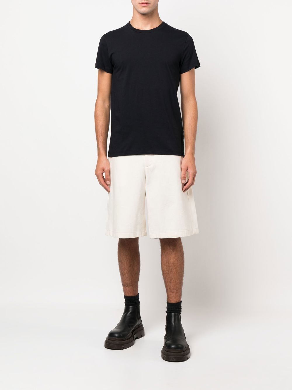 Maison-Kitsune Jil Sander short-sleeve Cotton T-shirt Blue Men T-Shirts
