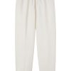 Men Tailored Pants Maison-Kitsune Jil Sander elasticated-waistband Cotton Trousers White