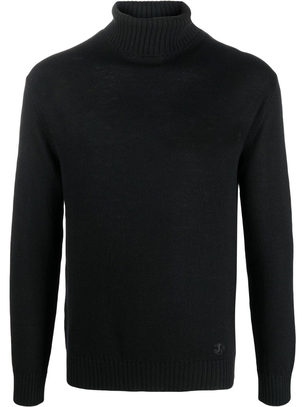 Jil Sander Roll Neck Knitted Sweater Black Men Knitted Sweaters Maison-Kitsune