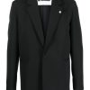 Jil Sander brooch-detail Blazer Black Men Blazers Maison-Kitsune