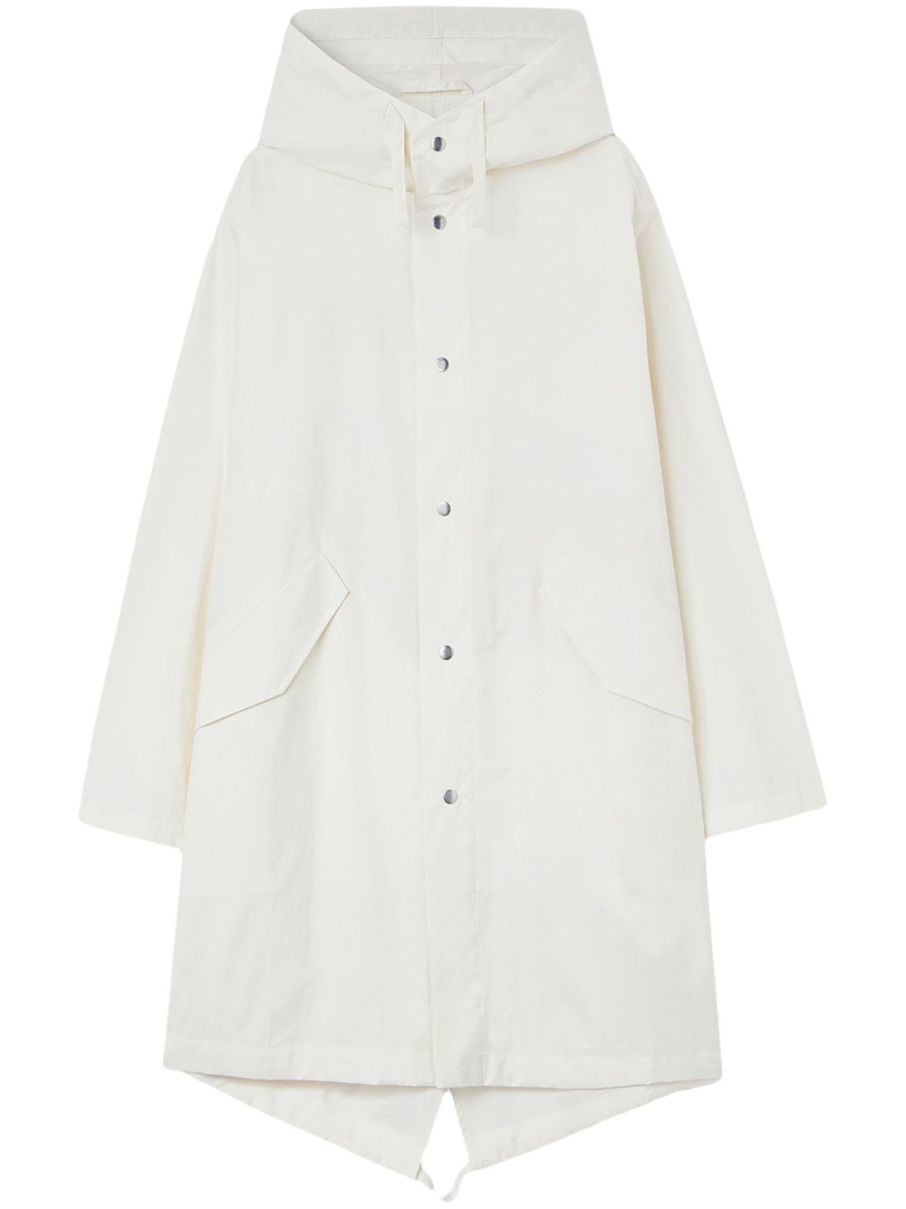 Maison-Kitsune Jil Sander Fishtail Hooded Cotton Parka White Men Parkas