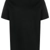 Maison-Kitsune Jil Sander logo-plaque jersey-knit T-shirt Black Men T-Shirts