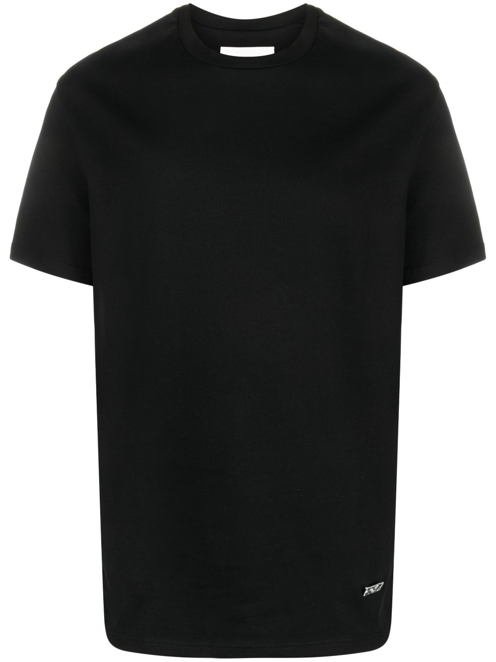Maison-Kitsune Jil Sander logo-plaque jersey-knit T-shirt Black Men T-Shirts