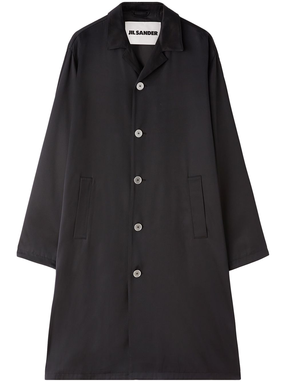 Men Single Breasted Coats Maison-Kitsune Jil Sander button-down single-breasted Coat Black