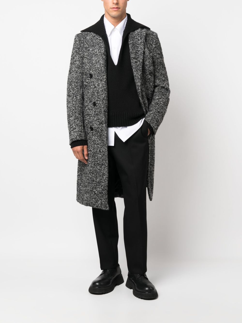 Maison-Kitsune Jil Sander tapered-leg Tailored Trousers Black Men Tapered Pants