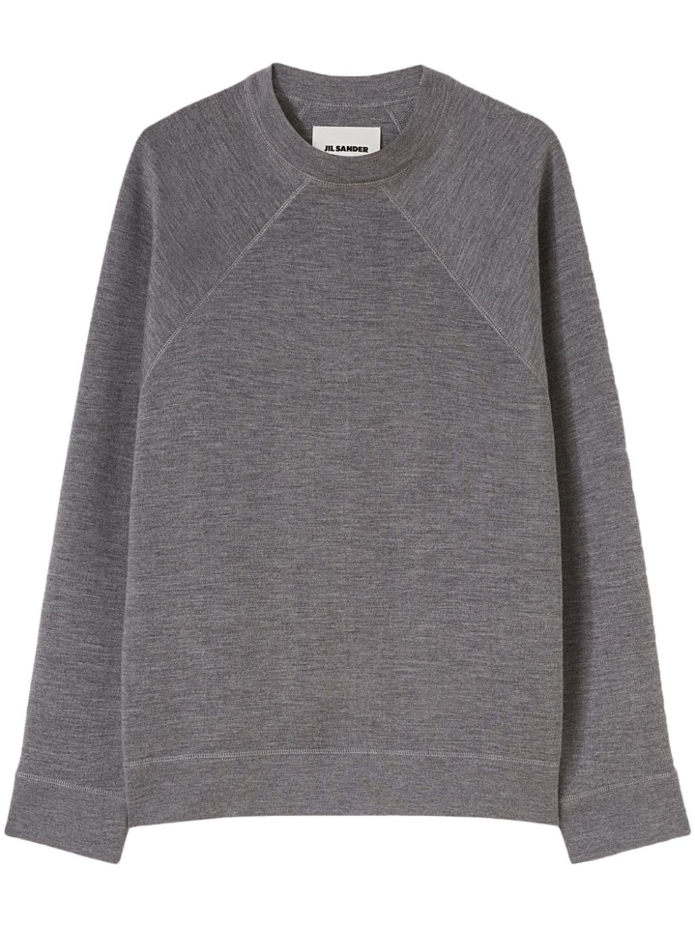 Jil Sander crew-neck mélange-effect Sweatshirt Grey Men Sweatshirts Maison-Kitsune