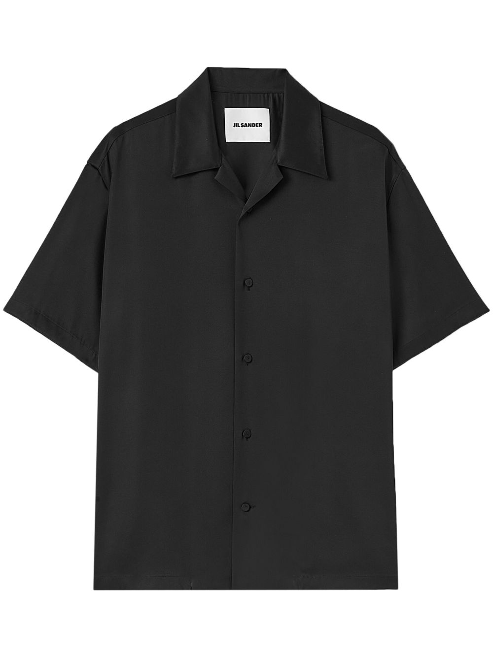 Jil Sander short-sleeve notched-collar Shirt Black Men Shirts Maison-Kitsune