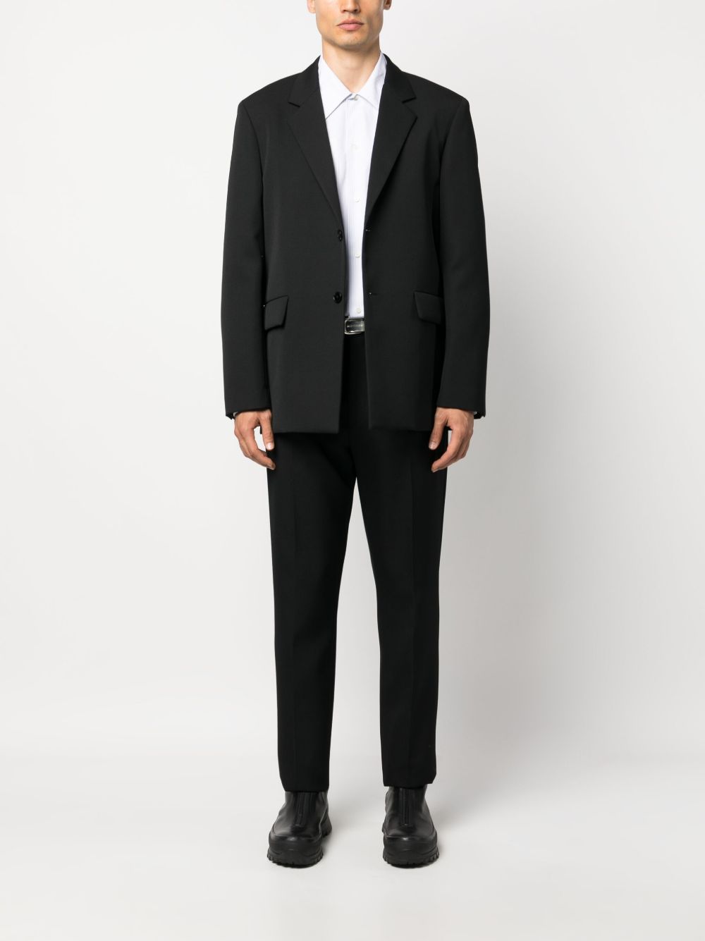 Jil Sander single-breasted straight-leg Suit Black Men Single Breasted Suits Maison-Kitsune
